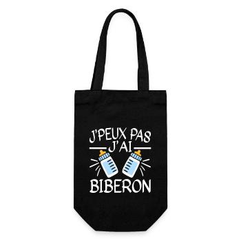 Je Peux pas J'Ai Biberon Bébé Humour - Sac à bouteille - noir - Devant