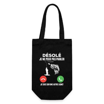 Je ne peux pas parler, je suis sur une autre ligne - Sac à bouteille - noir - Devant