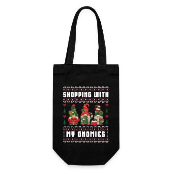 Shopping avec mes gnomies drôle de gnome moche - Sac à bouteille - noir - Devant