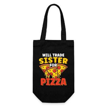 Échangera sa sœur contre un amateur de pizza drôle de frère - Sac à bouteille - noir - Devant