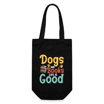 Chiens et livres La vie est bonne lecture Amoureux des livres - Sac à bouteille - noir - Devant