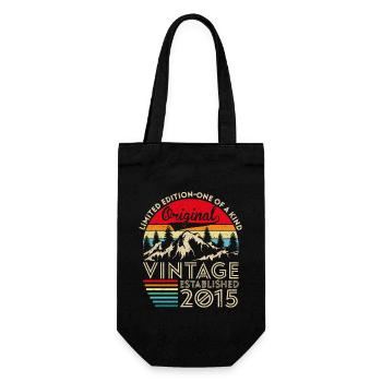 Original Vintage Établi En 2015 Anniversaire - Sac à bouteille - noir - Devant