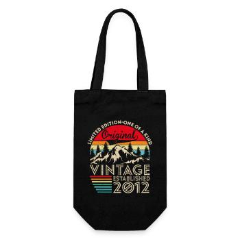 Original Vintage Établi En 2012 Anniversaire - Sac à bouteille - noir - Devant