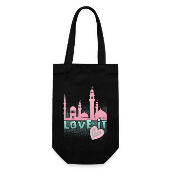 Islamic faith, mosque slogan, Ramadan - Gift Bag for Bottles - black - Front