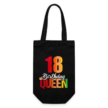 18 Jahre Alt 18 Geburtstag Birthday Queen - Geschenkbeutel für Flaschen - Schwarz - Vorne
