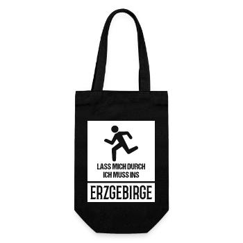 Erzgebirge lass mich - Geschenkbeutel für Flaschen - Schwarz - Vorne