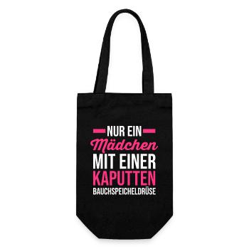Diabetes Diabetiker - Geschenkbeutel für Flaschen - Schwarz - Vorne