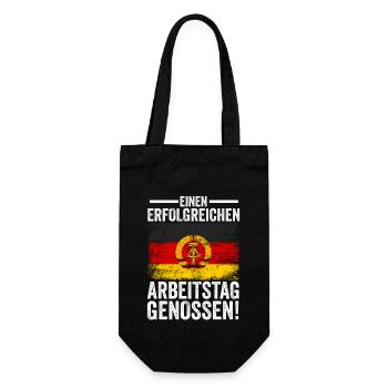 Ostdeutschland Ossi Deutschland DDR - Geschenkbeutel für Flaschen - Schwarz - Vorne