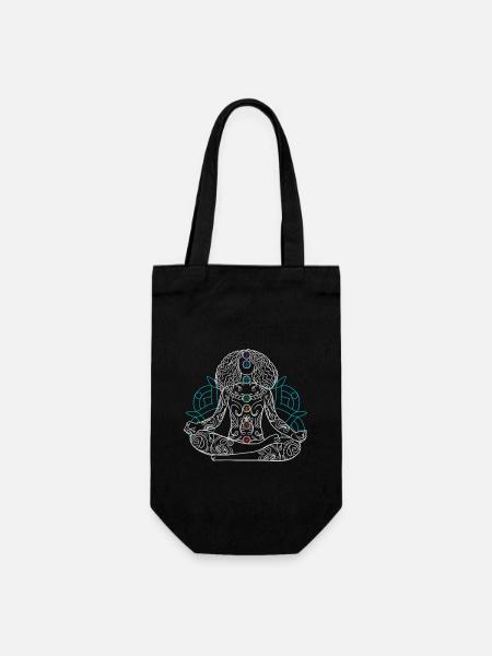 Reiki -Meister Ganzheitlicher Spiritueller Chakra - Geschenkbeutel für Flaschen - Schwarz