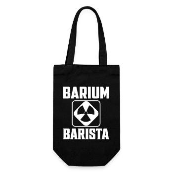 Barium Barista X-Ray Wheel Tech Radiology - Gift Bag for Bottles - black - Front