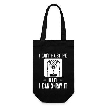I Can't Fix Stupid But I Can X-Ray It Rad Tech Rad - Gift Bag for Bottles - black - Front