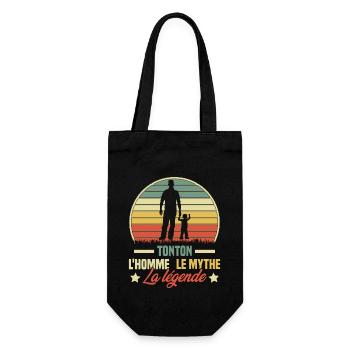 Tonton l'homme le mythe la légende Vintage Cadeau - Sac à bouteille - noir - Devant