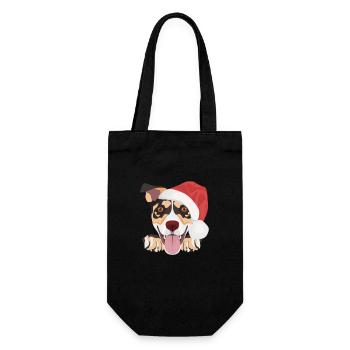 Jack Russell Terrier Joyeux Noël - Sac à bouteille - noir - Devant