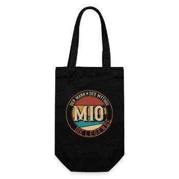 Mio Der Mann der Mythos die Legende Geschenk - Geschenkbeutel für Flaschen - Schwarz - Vorne