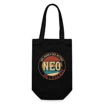 Neo Der Mann der Mythos die Legende Geschenk - Geschenkbeutel für Flaschen - Schwarz - Vorne