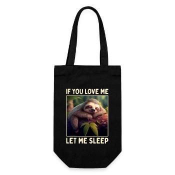 Paresseux si tu m’aimes Laisse-moi dormir pyjama sommeil - Sac à bouteille - noir - Devant