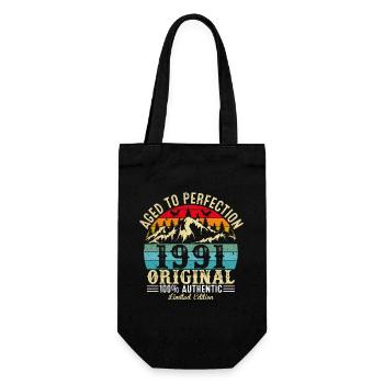 Aged to perfection 1991 original - Gift Bag for Bottles - black - Front