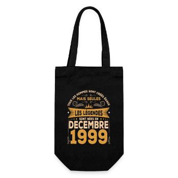 Die Legenden wurden im Dezember 1999 geboren - Geschenkbeutel für Flaschen - Schwarz - Vorne