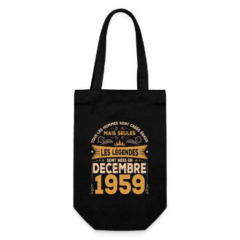 Die Legenden wurden im Dezember 1959 geboren - Geschenkbeutel für Flaschen - Schwarz - Vorne