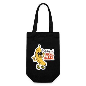 Professionelle Trouble Maker Sarkastische Bananen Design - Geschenkbeutel für Flaschen - Schwarz - Vorne