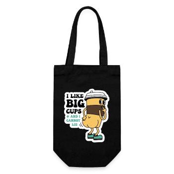 J’aime les grandes tasses et je ne peux pas mentir café sarcastique - Sac à bouteille - noir - Devant