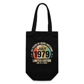 July 1979 44 Years Anniversary Vintage Gift - Gift Bag for Bottles - black - Front