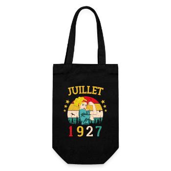 Juillet 1927 Anniversaire Vintage Happy Birthday - Sac à bouteille - noir - Devant