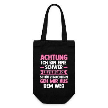 Schützenverein Schützenfest Schützenkönig - Geschenkbeutel für Flaschen - Schwarz - Vorne