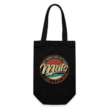 Mats Der Mann der Mythos die Legende Geschenk - Geschenkbeutel für Flaschen - Schwarz - Vorne