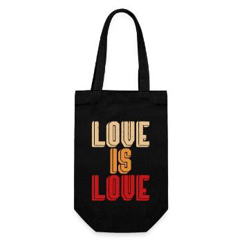 Love is love - Gift Bag for Bottles - black - Front