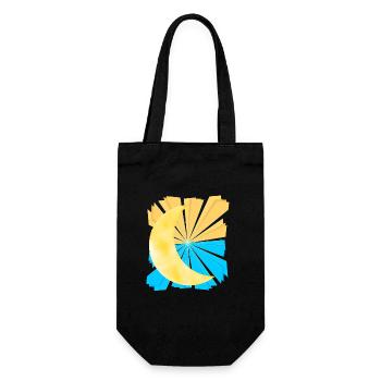 Heavenly Fantasy Moon Crescent Sky - Gift Bag for Bottles - black - Front