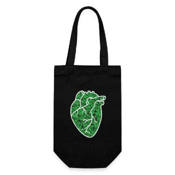 Clover Heart Cardiac Nurse St. Patricks - Gift Bag for Bottles - black - Front