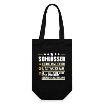 Schlosserei Schweisser Metallbauer Schlosser - Geschenkbeutel für Flaschen - Schwarz - Vorne