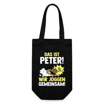 Das Ist Gerda Wir Joggen Gemeinsam Ente - Geschenkbeutel für Flaschen - Schwarz - Vorne