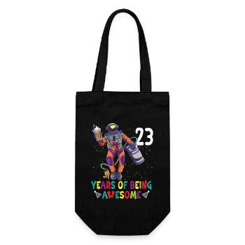 23e anniversaire Astronaute Astronomie Système solaire - Sac à bouteille - noir - Devant