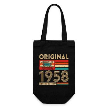 Original legendäre Hits Das Beste von 1958 - Geschenkbeutel für Flaschen - Schwarz - Vorne