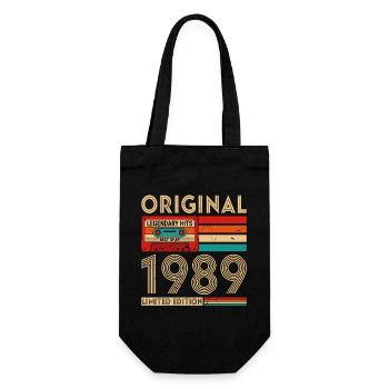 Original legendäre Hits Das Beste von 1989 - Geschenkbeutel für Flaschen - Schwarz - Vorne