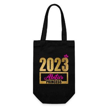 Abitur Gymnasium Damen und Herren Abi 2023 - Geschenkbeutel für Flaschen - Schwarz - Vorne
