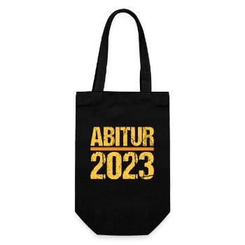 Abitur Gymnasium Damen und Herren Abi 2023 - Geschenkbeutel für Flaschen - Schwarz - Vorne