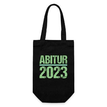 Abitur Gymnasium Damen und Herren Abi 2023 - Geschenkbeutel für Flaschen - Schwarz - Vorne
