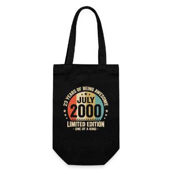 July 2000 23 Years Anniversary Vintage Gift - Gift Bag for Bottles - black - Front