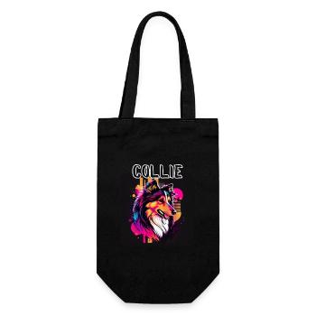 Graffiti Style - Cooler Collie 4 - Gift Bag for Bottles - black - Front