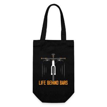 Life Behind Bars Biking Cycling - Gift Bag for Bottles - black - Front