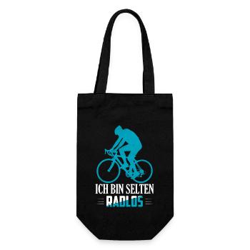 Ich bin selten Radlos Radsport Fahrrad - Geschenkbeutel für Flaschen - Schwarz - Vorne