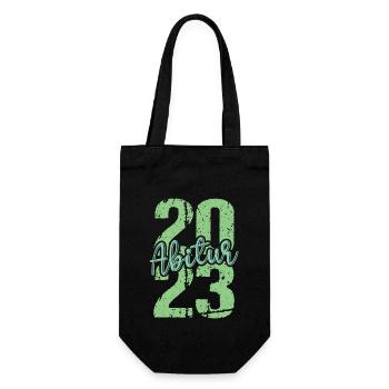 Abitur Gymnasium Damen und Herren Abi 2023 - Geschenkbeutel für Flaschen - Schwarz - Vorne