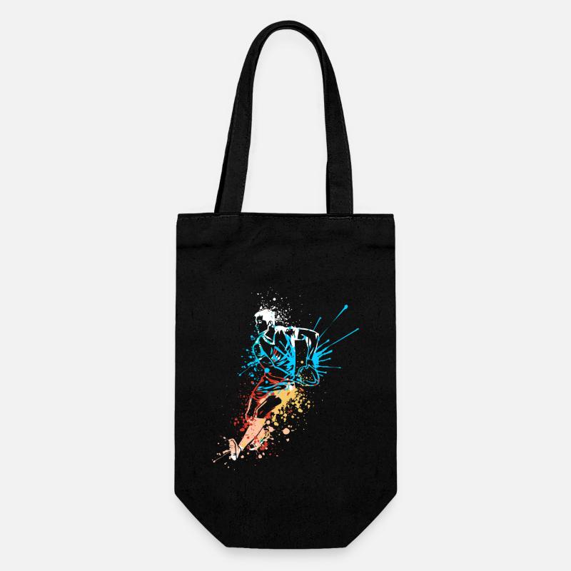 Splash Art Rugby Player - Sac à bouteille - noir