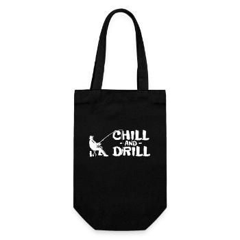 Drôle de dicton pêcheurs et pêcheurs - Chill & Drill - Sac à bouteille - noir - Devant