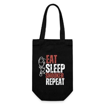 Eat Sleep Snooker Repeat - Gift Bag for Bottles - black - Front