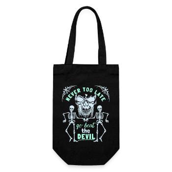 Skull, Death, Skeleon Skull Saying Motivation - Gift Bag for Bottles - black - Front