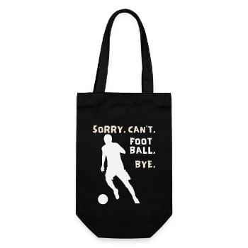Football, football player, no time, saying - Gift Bag for Bottles - black - Front